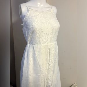 NWOT white sheer and lace spaghetti strap nightgown/ lingerie